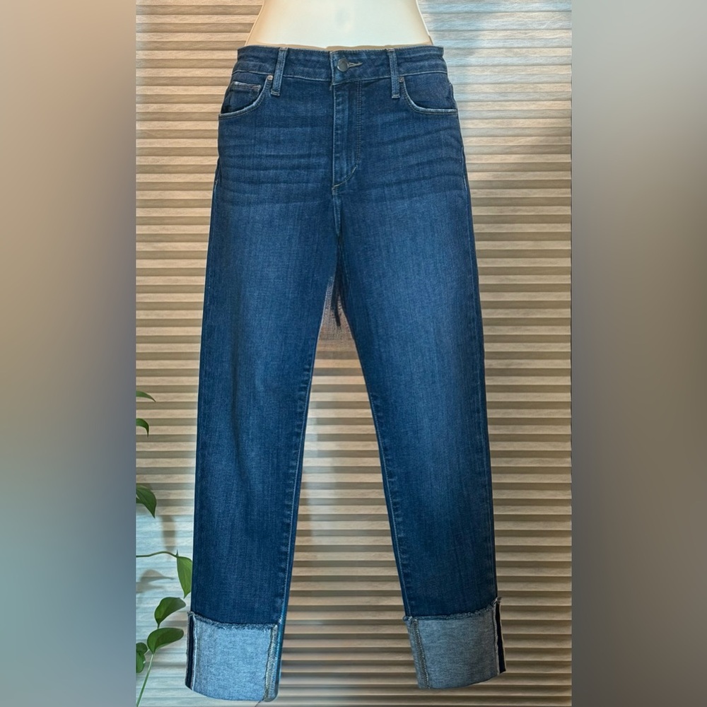 Joe's Jeans Dark Blue Cropped Cuffed Ankle Jeans